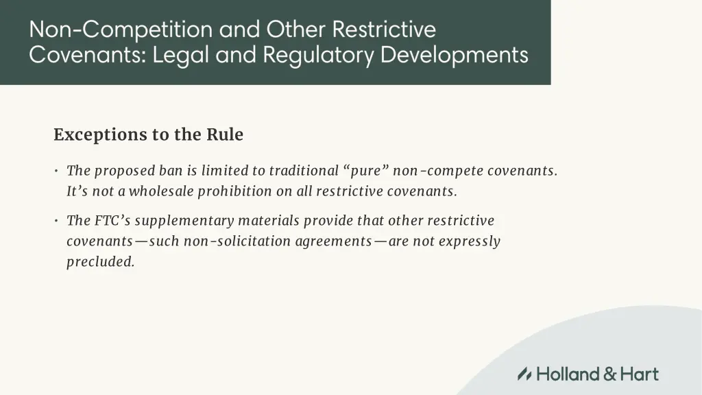 exceptions to the rule
