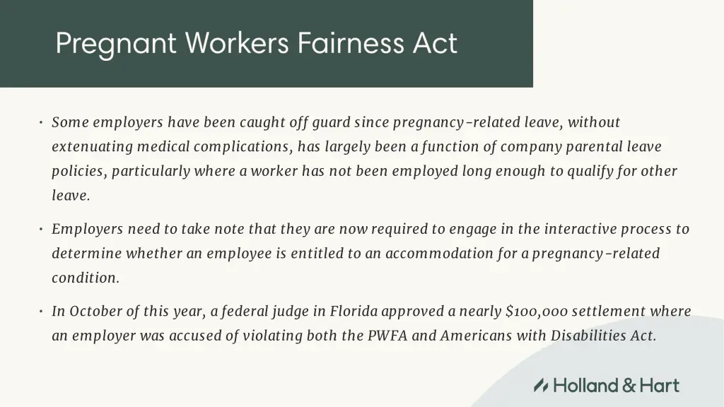 some employers have been caught off guard since