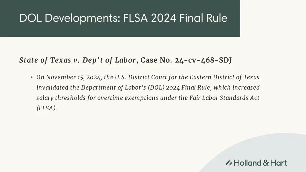 state of texas v dep t of labor case