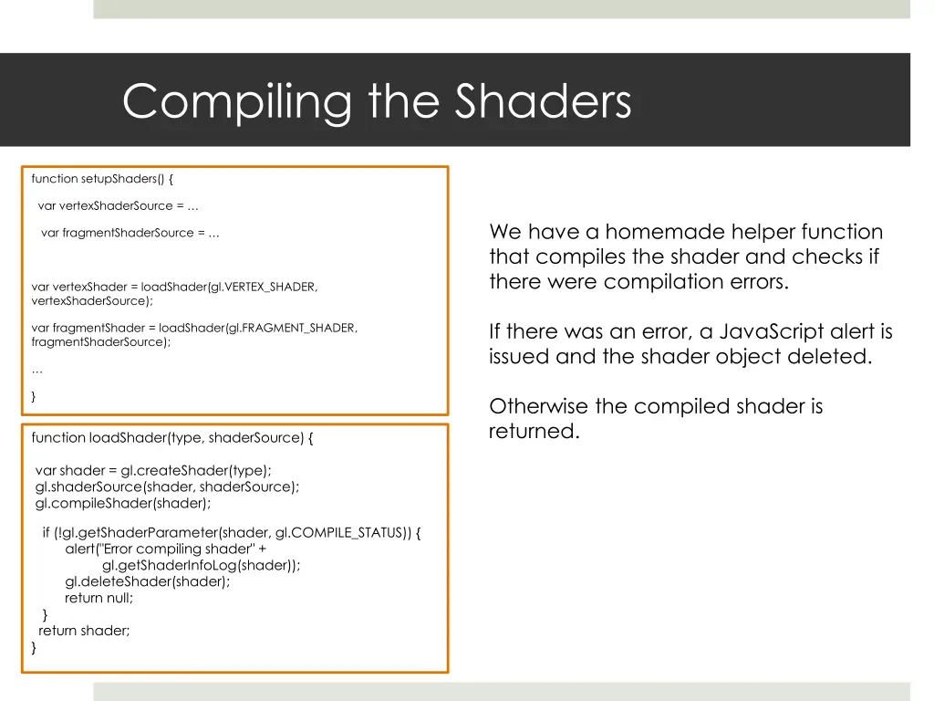compiling the shaders