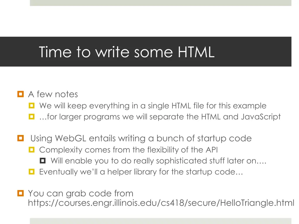 time to write some html