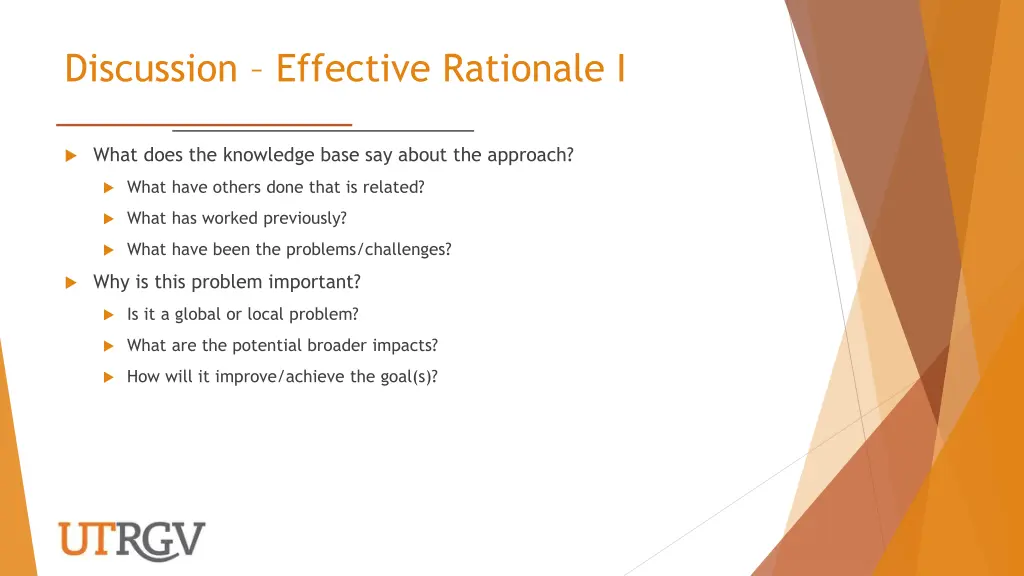 discussion effective rationale i
