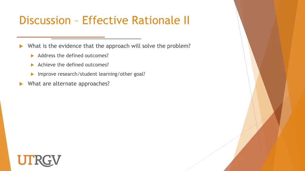 discussion effective rationale ii