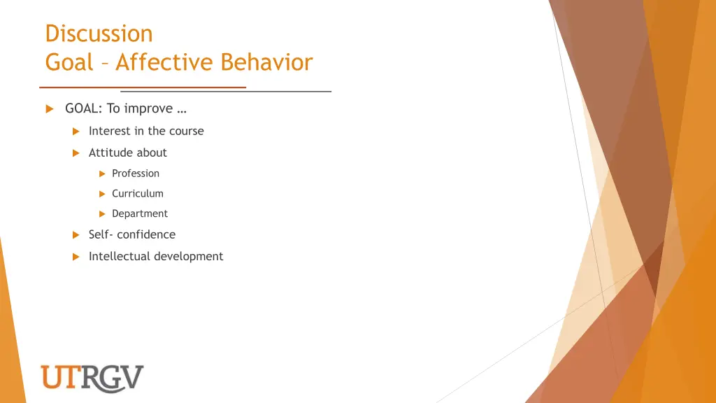 discussion goal affective behavior