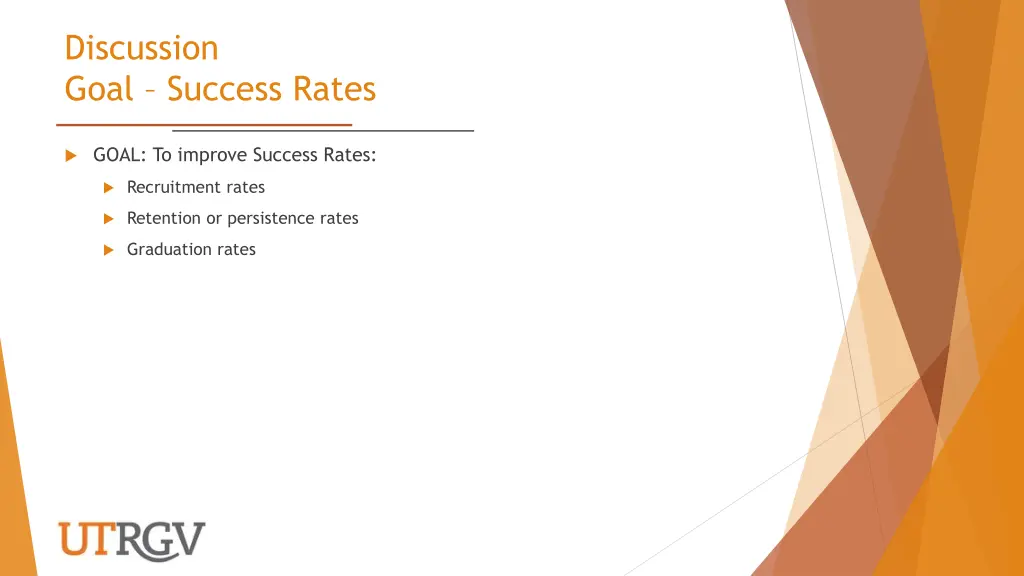 discussion goal success rates