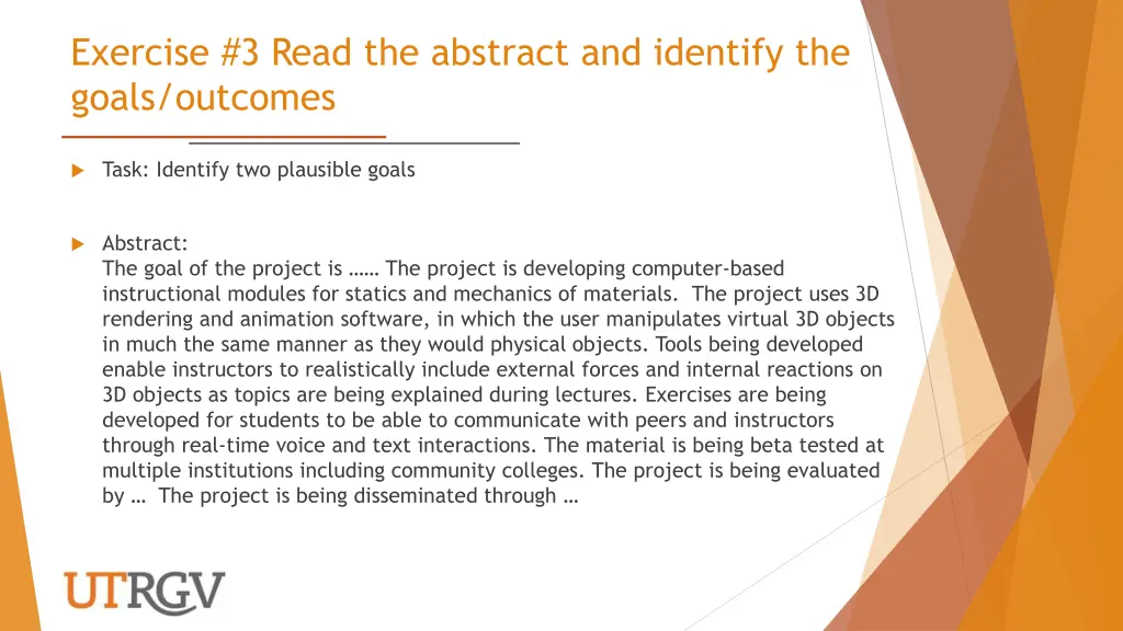 exercise 3 read the abstract and identify