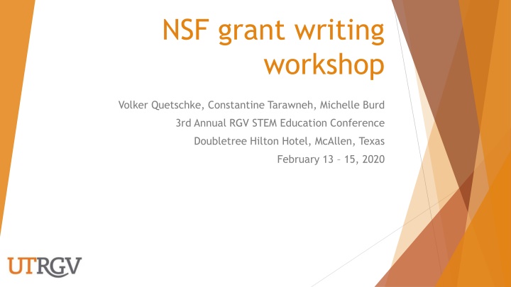 nsf grant writing workshop