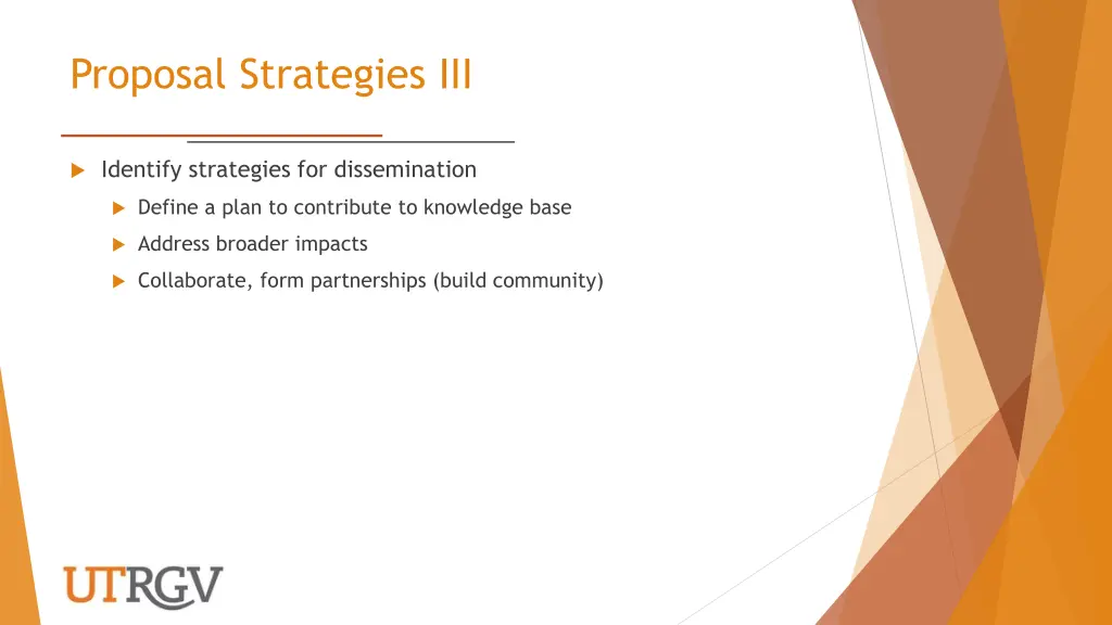 proposal strategies iii