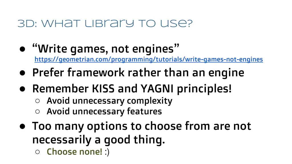 3d what library to use