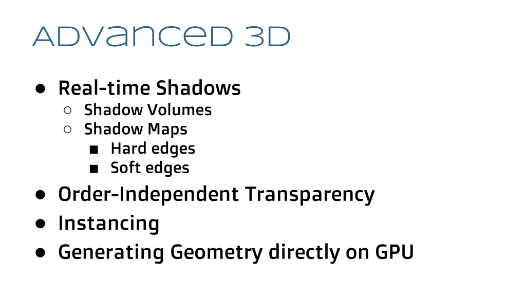 advanced 3d