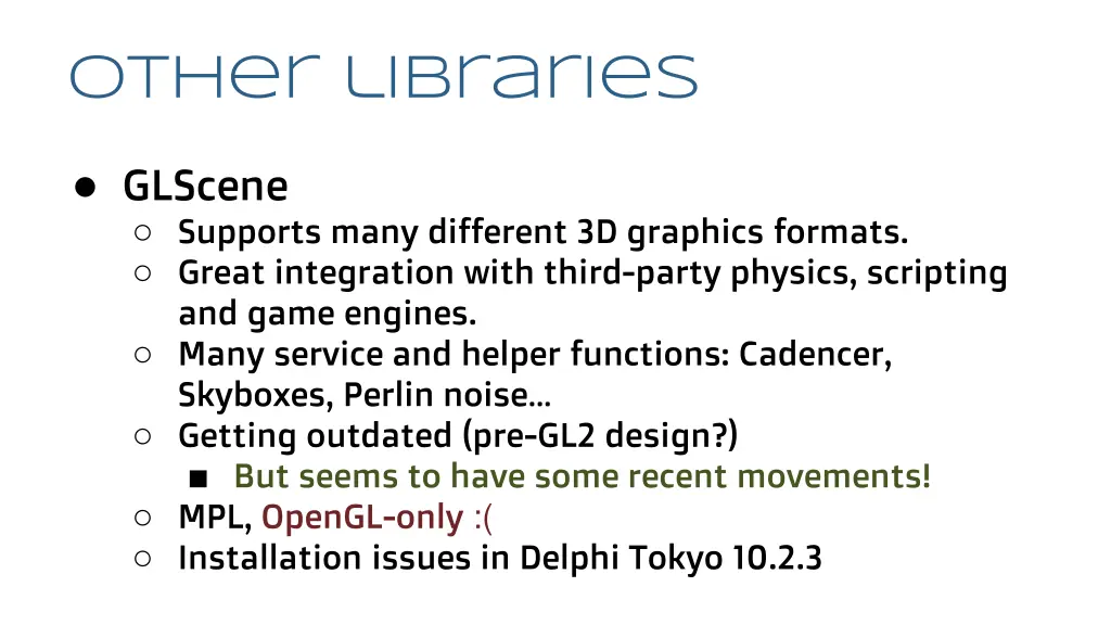 other libraries