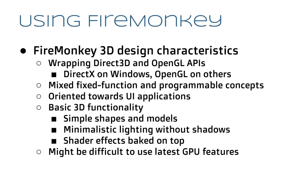 using firemonkey 1