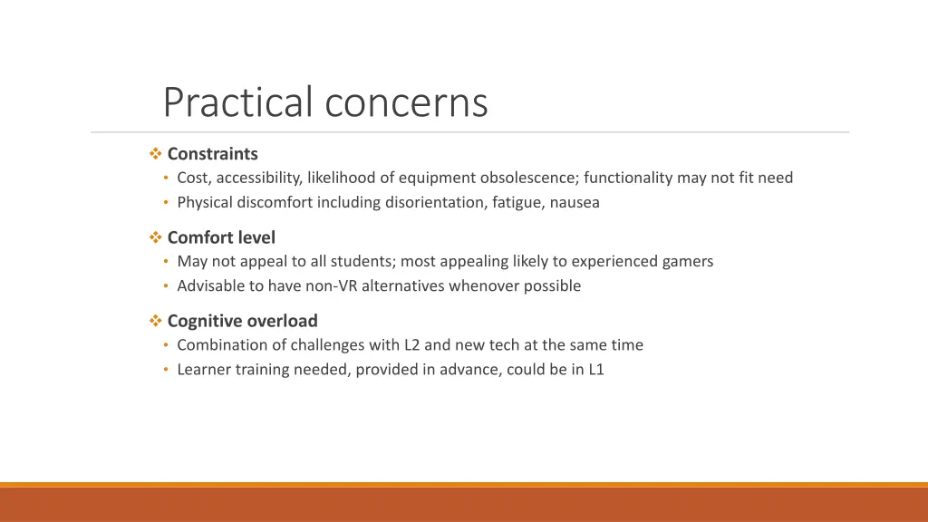 practical concerns