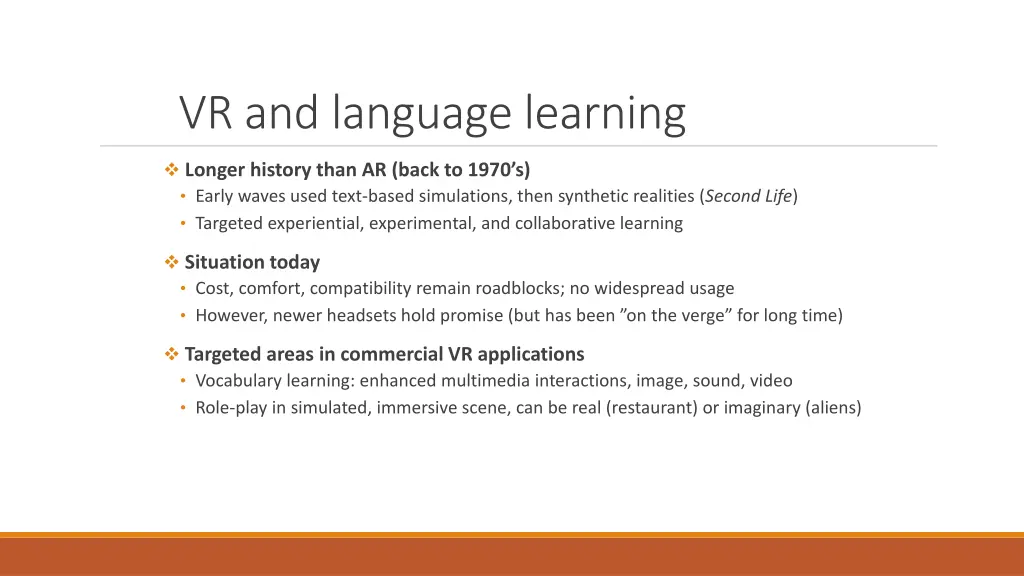 vr and language learning