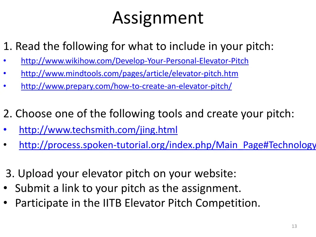 assignment