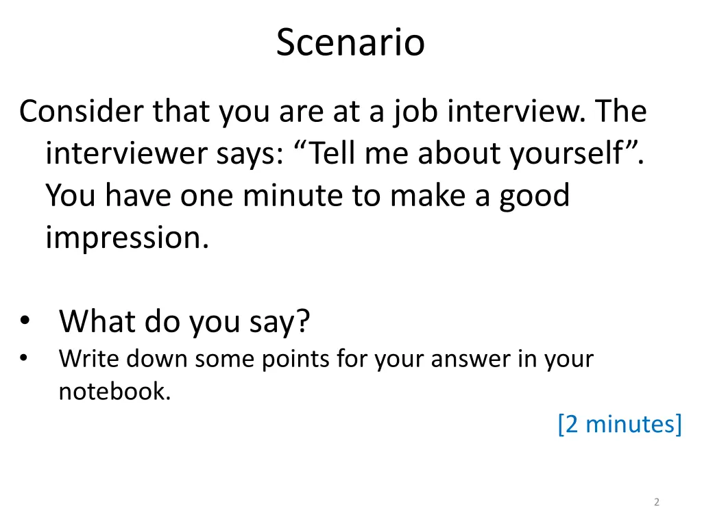scenario