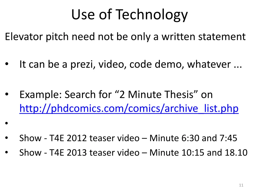 use of technology