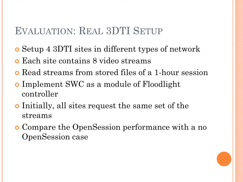 e valuation r eal 3dti s etup