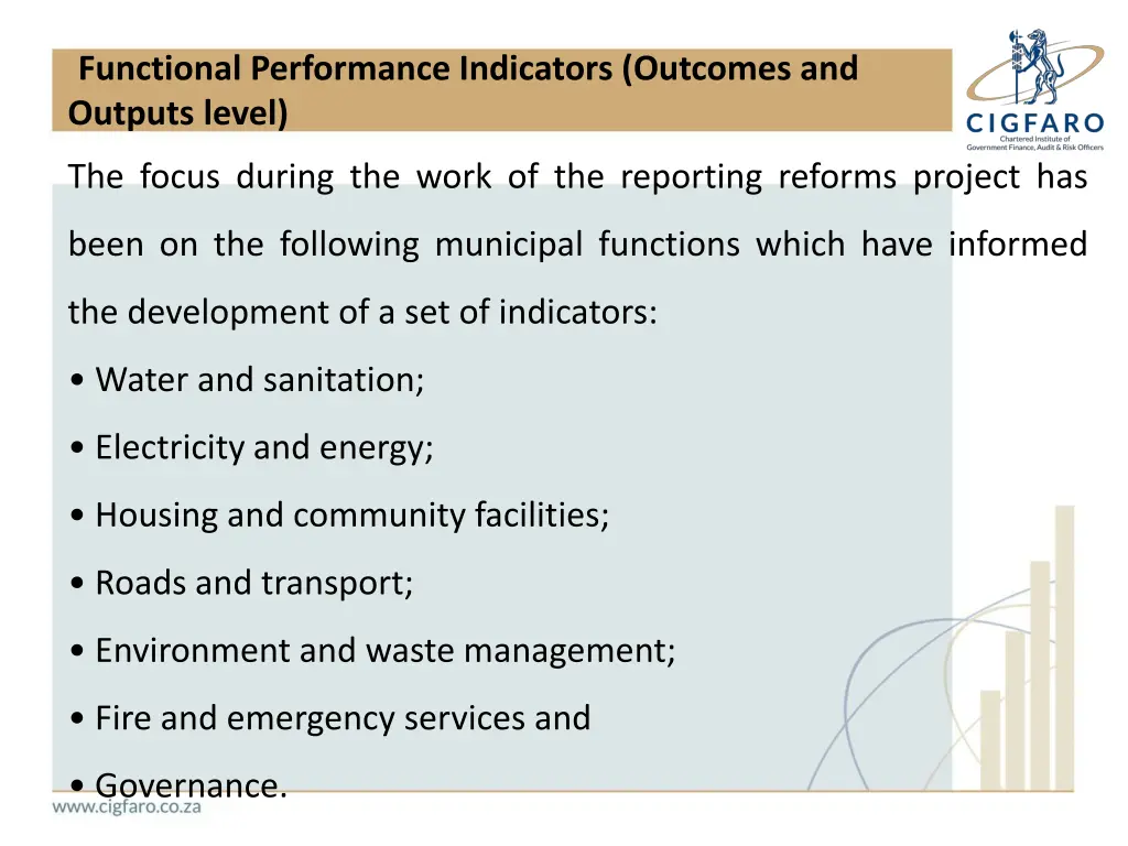 functional performance indicators outcomes