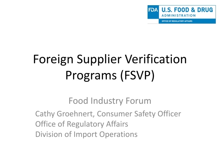 foreign supplier verification programs fsvp