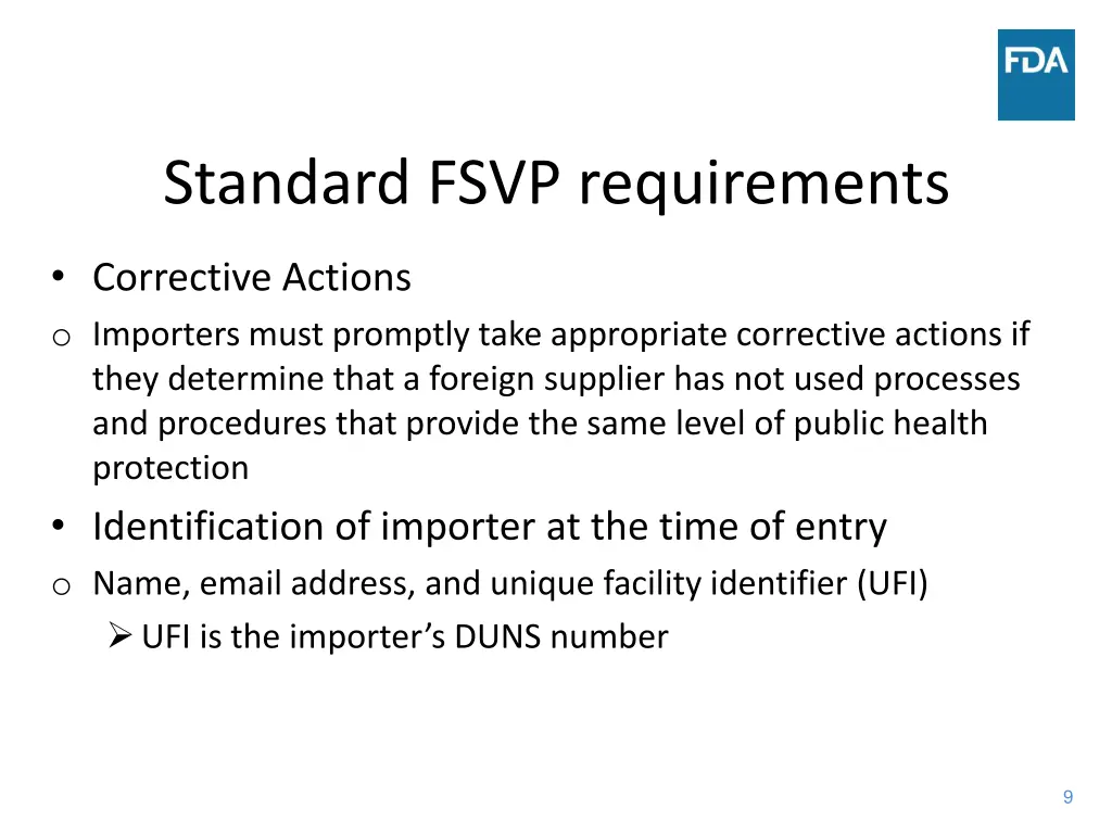 standard fsvp requirements 3