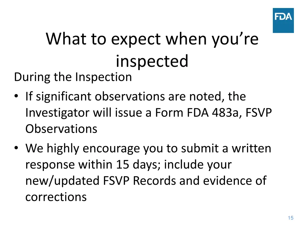 what to expect when you re inspected during 1