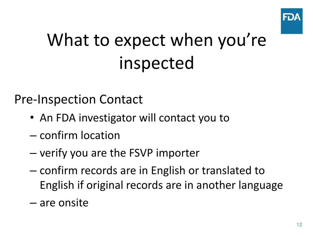 what to expect when you re inspected