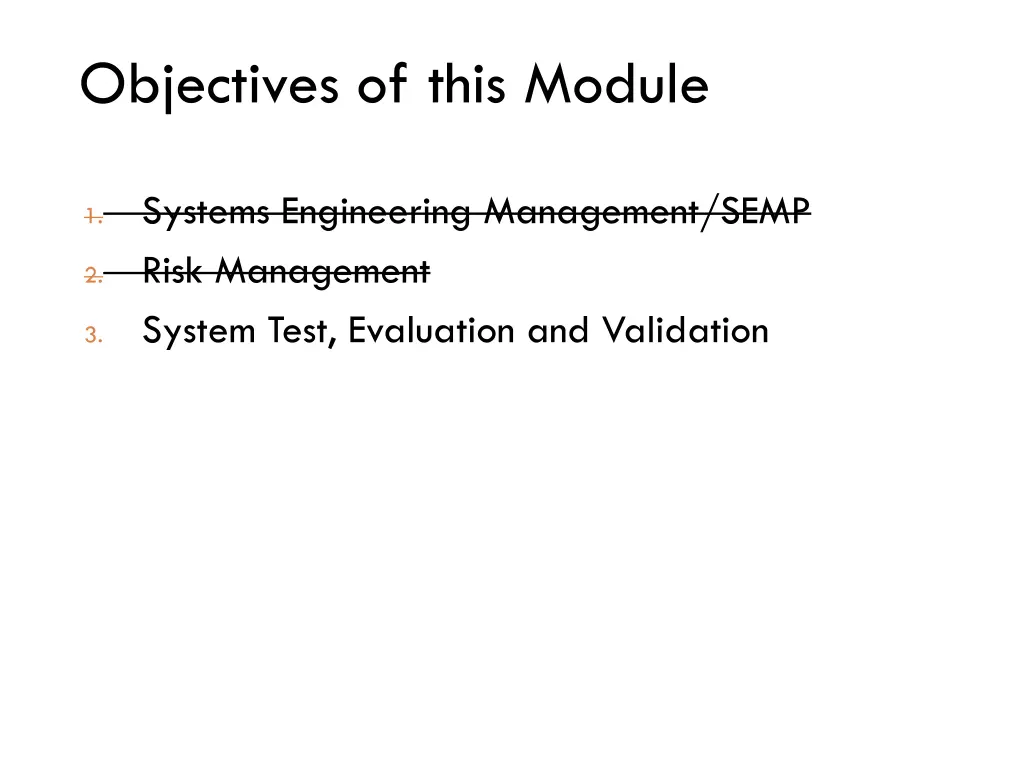 objectives of this module 2