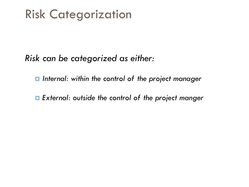 risk categorization
