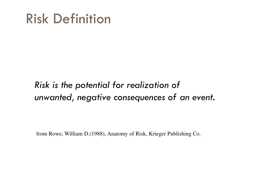 risk definition 1