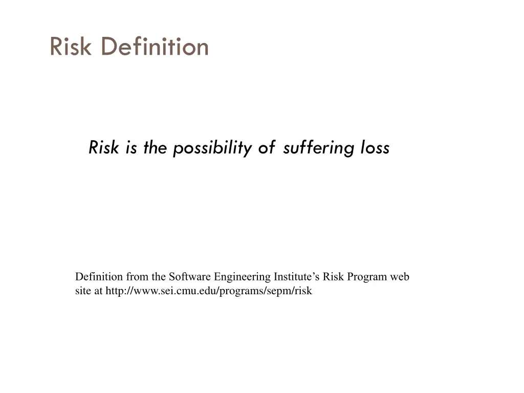 risk definition
