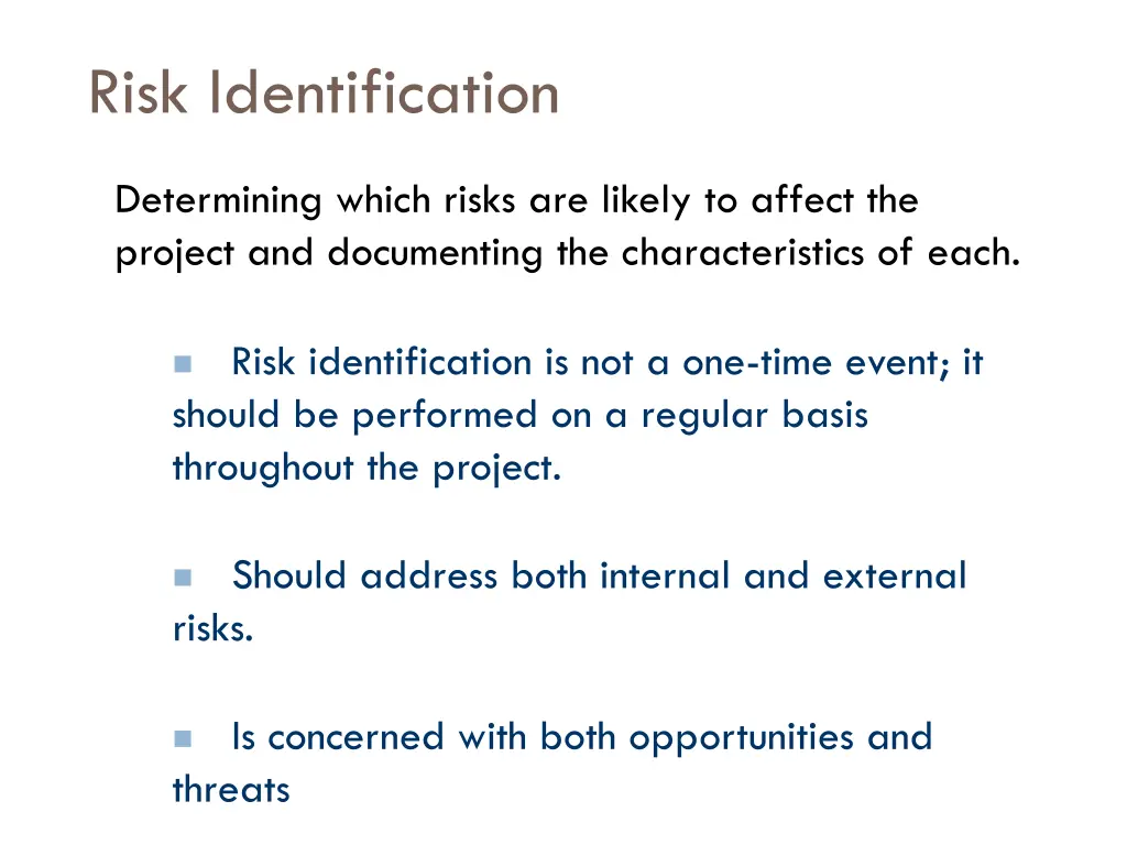 risk identification