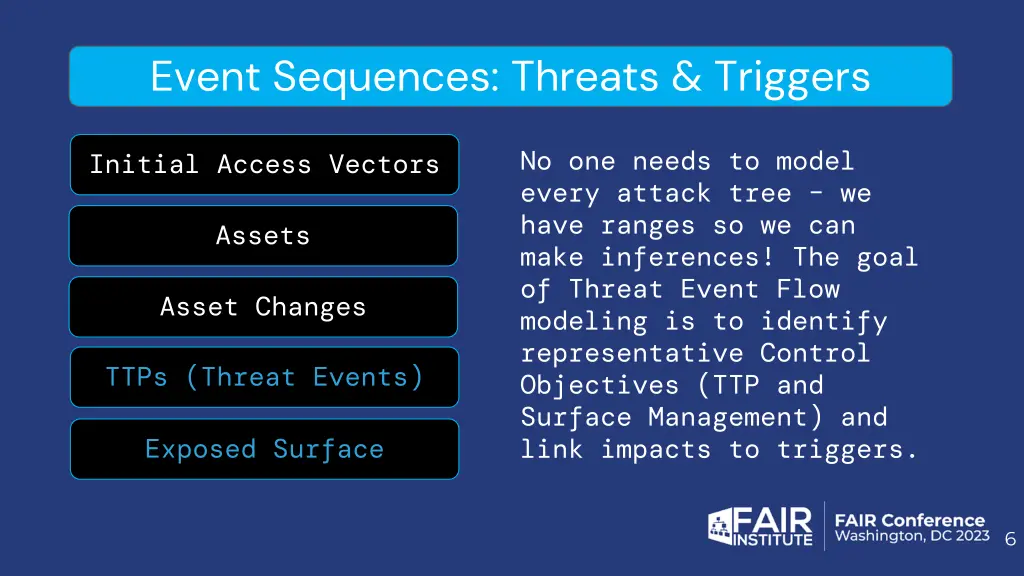 event sequences threats triggers