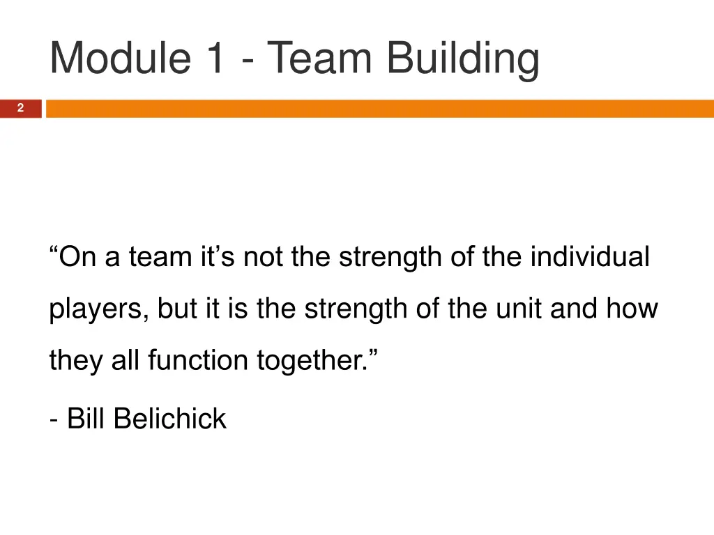 module 1 team building