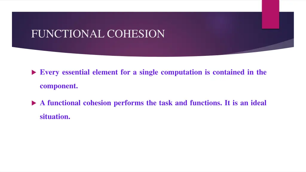 functional cohesion