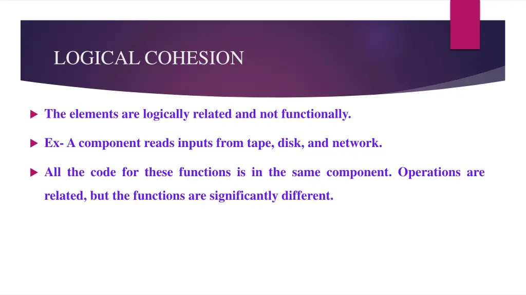 logical cohesion