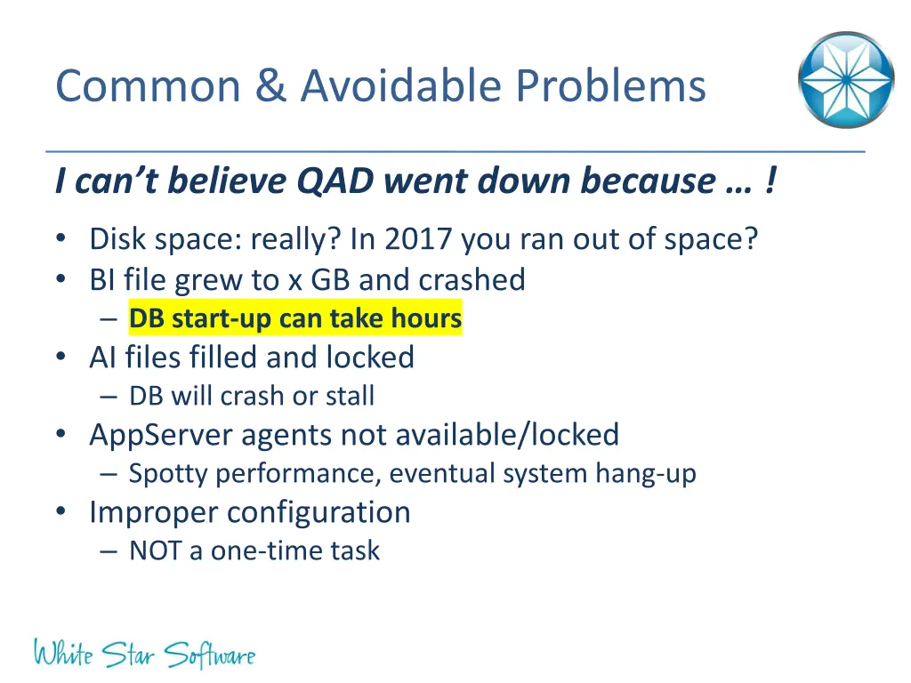 common avoidable problems