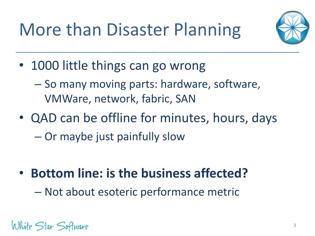 more than disaster planning