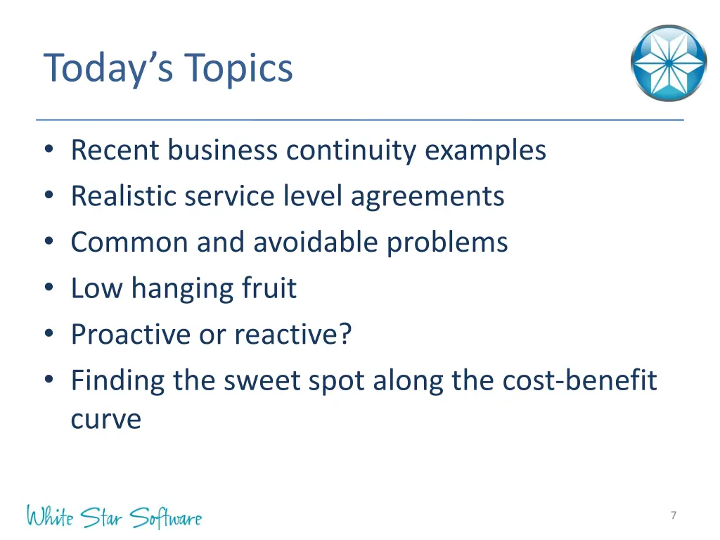 today s topics