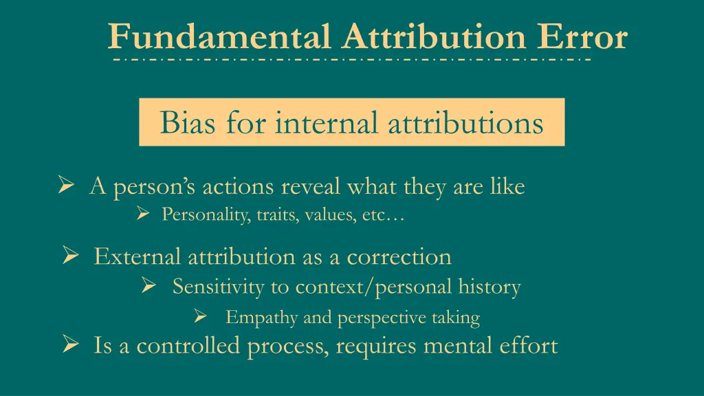 fundamental attribution error