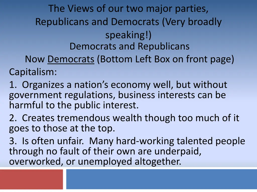 the views of our two major parties republicans 2