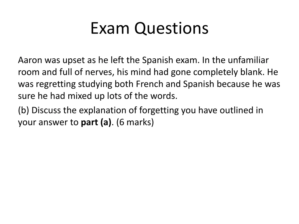 exam questions 1