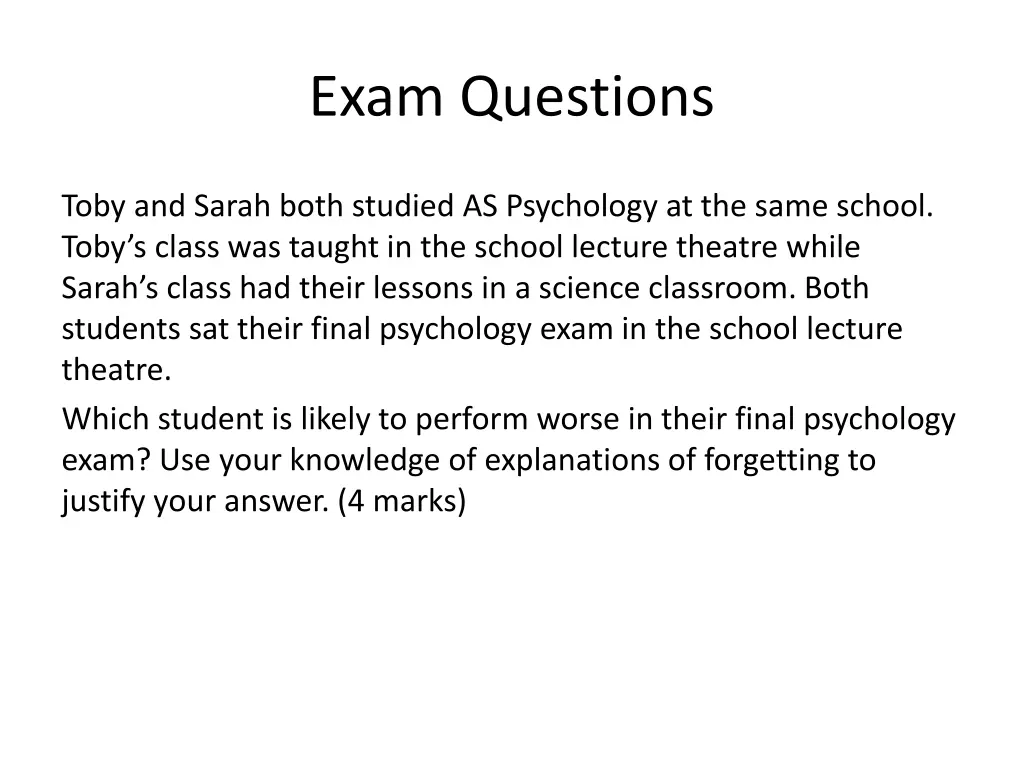 exam questions 2