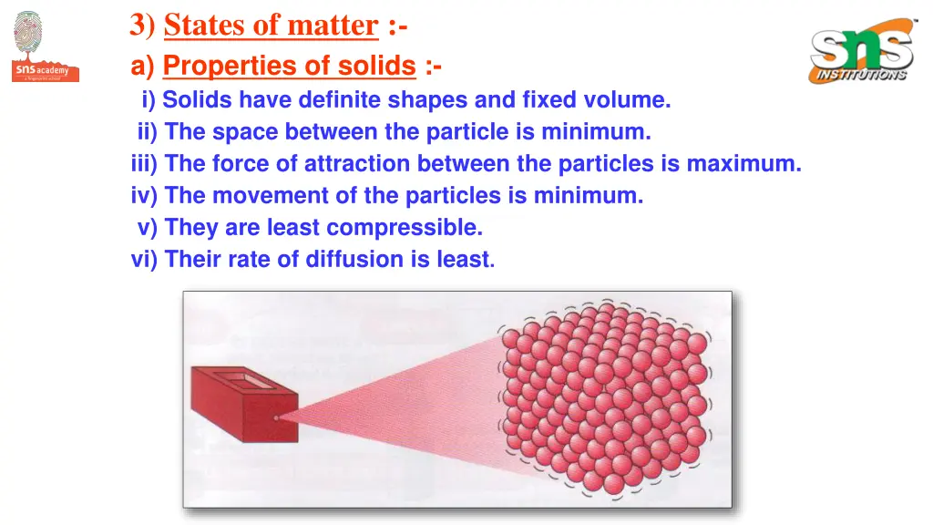 3 states of matter a properties of solids