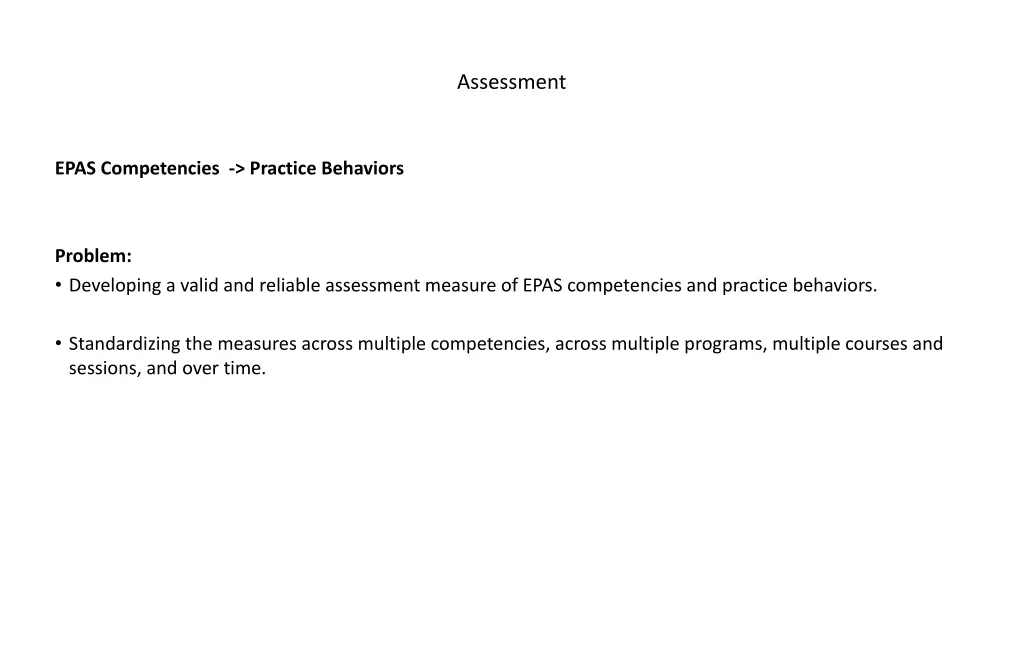 assessment
