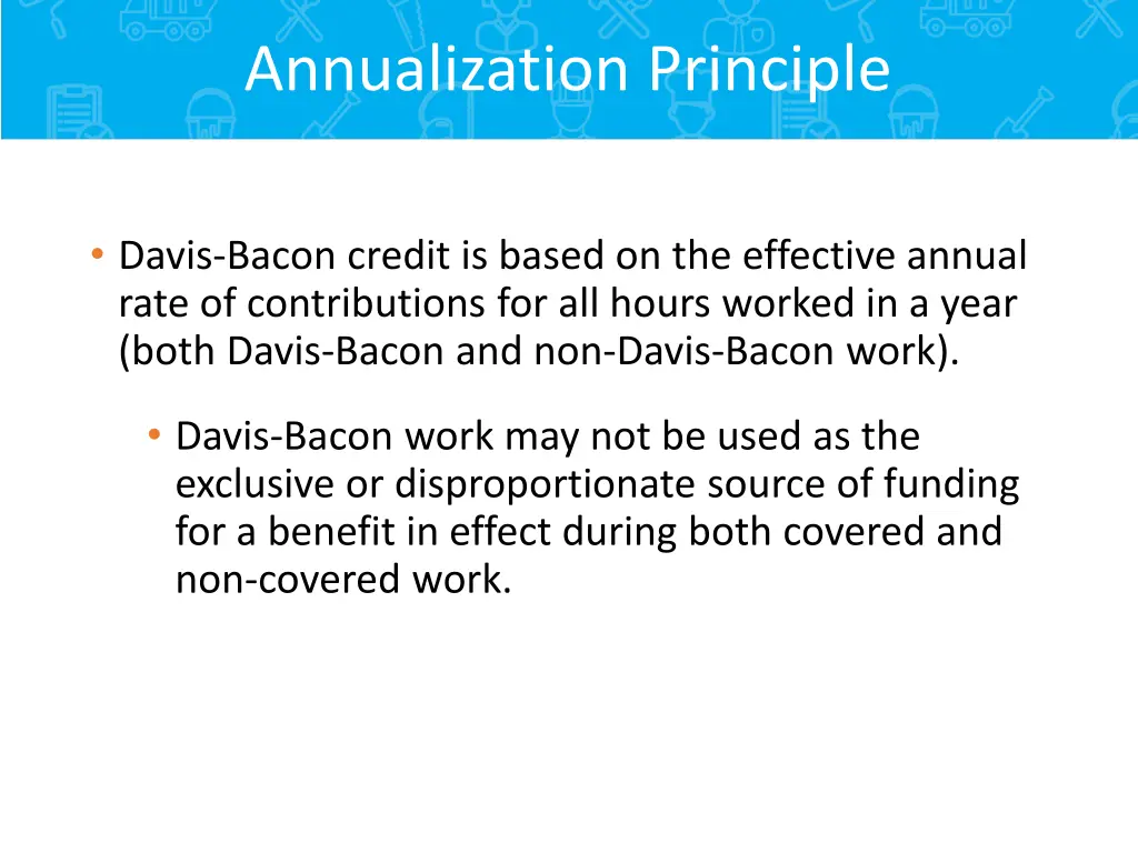 annualization principle