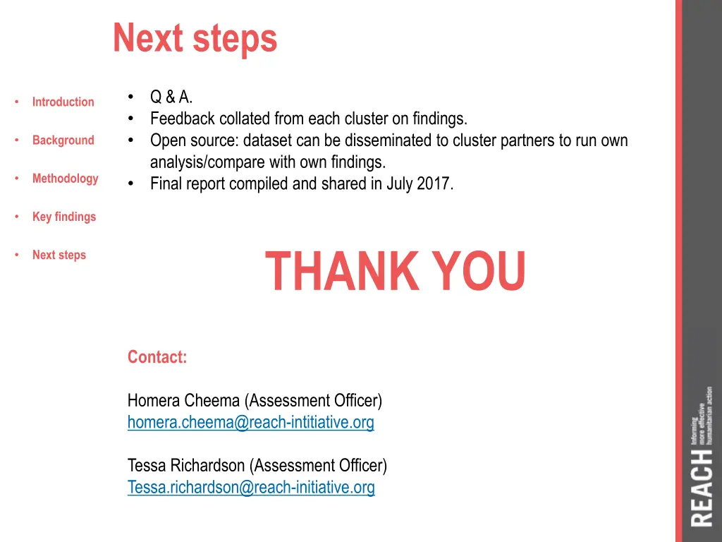next steps