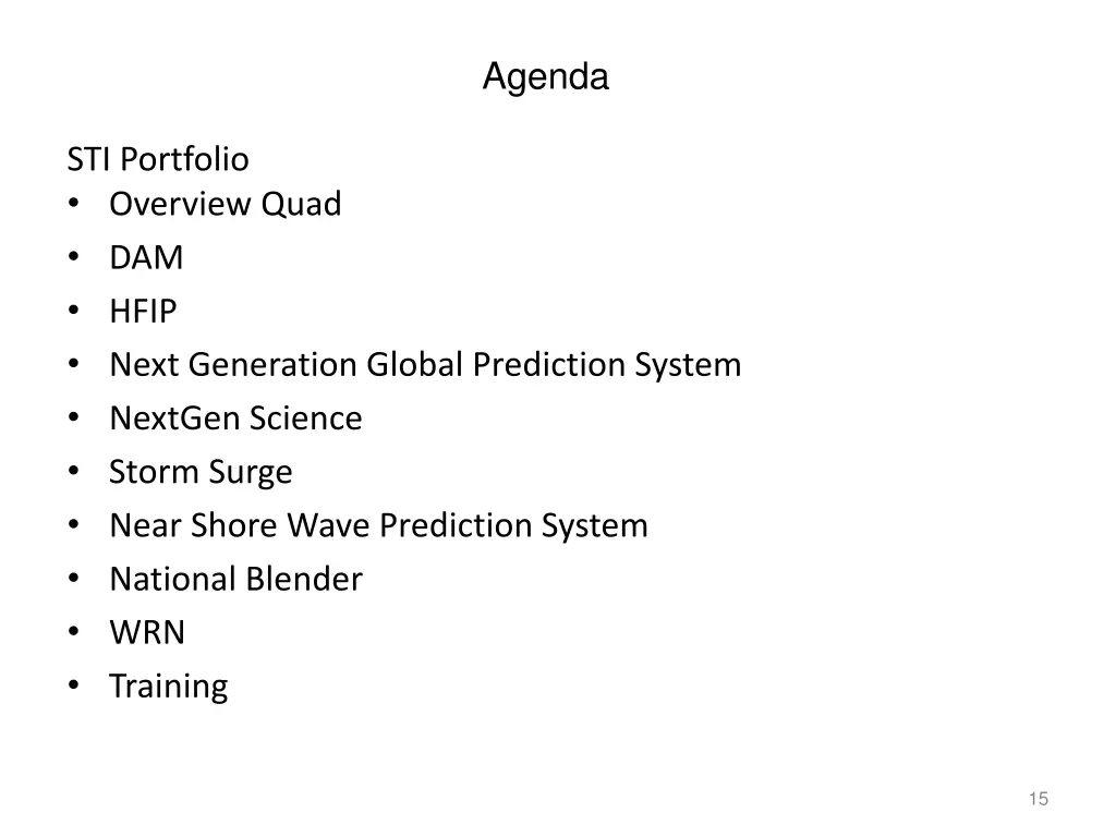 agenda 1