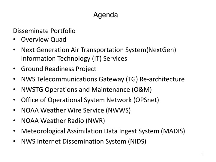 agenda