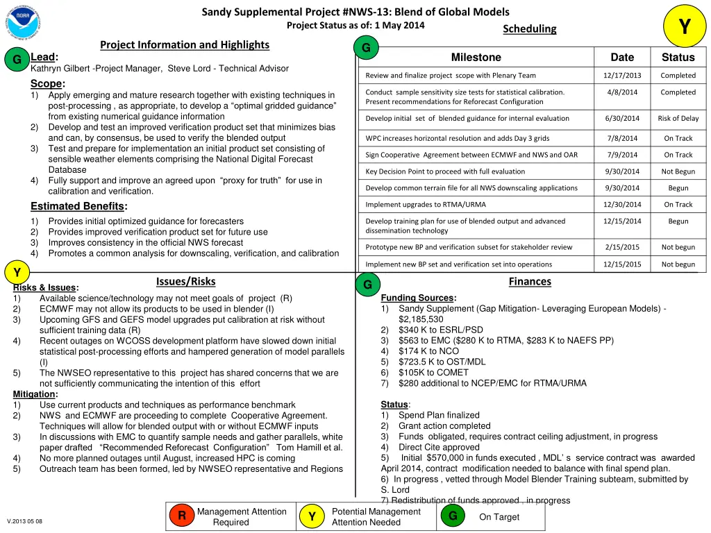 sandy supplemental project nws 13 blend of global